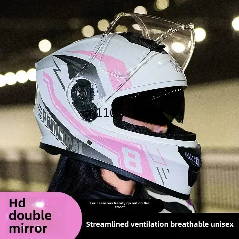 Unisex Motorcycle Helmet Winter Anti-Fog Warm Full Cover Helmet For Men And Women Electric Car Cycle Motorcycle Equipment Access