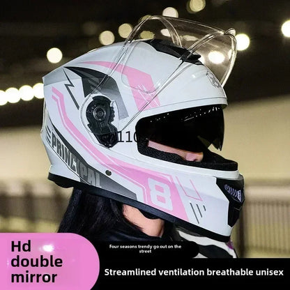Unisex Motorcycle Helmet Winter Anti-Fog Warm Full Cover Helmet For Men And Women Electric Car Cycle Motorcycle Equipment Access
